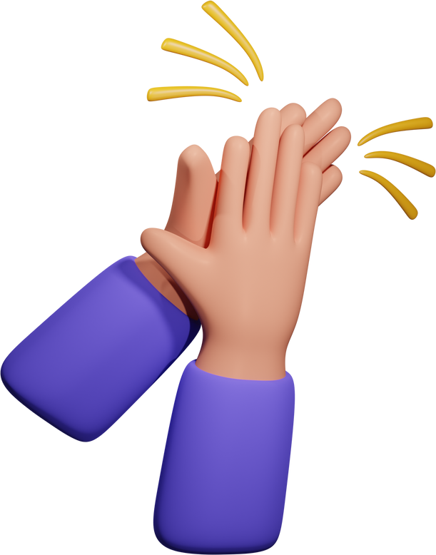 Applause hand gesture 3d illustration